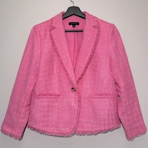 Ann Taylor Pink Tweed Blazer Size 6 *CLOSET CLOSING SALE*